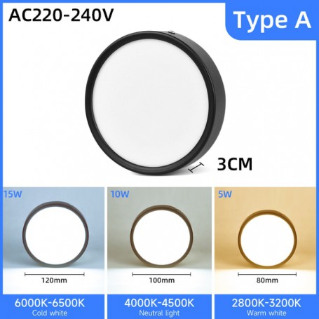 Ultra Thin Led Downlight Surface Mount Ceiling Lamps 220V 5/10/15/25W Spot Led Plafond Light For Home Decor Living Room Bathroom