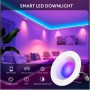 Wireless Wifi Smart LED Downlight RGB Dimmable Lamp Smart Home Spotlight Light 9W Time Delay Switch Ceiling Lamp Round RGB Light