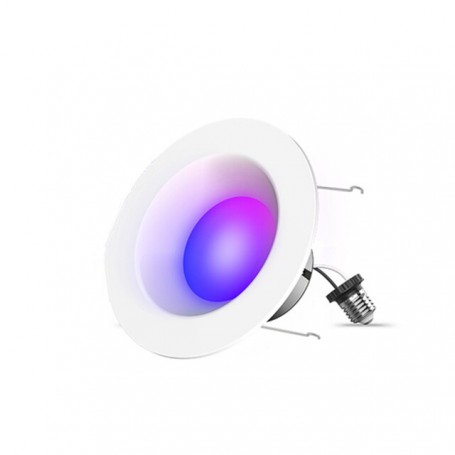 Wireless Wifi Smart LED Downlight RGB Dimmable Lamp Smart Home Spotlight Light 9W Time Delay Switch Ceiling Lamp Round RGB Light