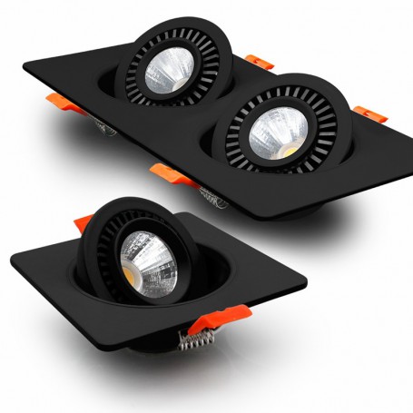 Dimmable LED Single/Double Downlight Adjustable Angle Living Room Bedroom Kitchen Ceiling Light 5W/7W/12W/15W.