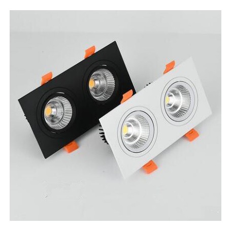 1pcs double square Dimmable Led downlight light COB Ceiling Spot Light 20w 30W LED ceiling recessed Lights Indoor Lighting