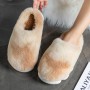 Women Slippers Winter Fuzzy Indoor Family Cotton Platform Bread Shoes Thick Sole Soft Comfy Slipper Casual Slides Plush Sandals