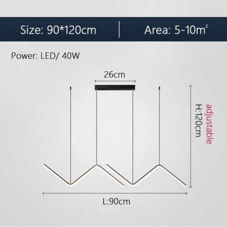 Nordic restaurant chandelier modern minimalist line chandelier modern minimalist dining table bar lamp