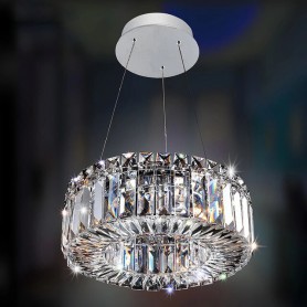 Luxury living room crystal chandelier modern design chrome hanging light fixture round square bedroom led lamp Luxury living room crystal chandelier modern design chrome hanging light fixture round square bedroom led lamp