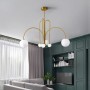 Nordic New Design Indoor Chandelier Lighting Black Gold for Living Room Bedroom Office Home Decor Hanging Lamp Light Fixture G9