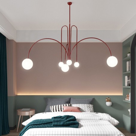 Nordic New Design Indoor Chandelier Lighting Black Gold for Living Room Bedroom Office Home Decor Hanging Lamp Light Fixture G9