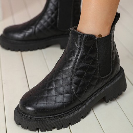 MCCKLE Women's Snow Boots Slip-on Waterproof Winter Warm Plush Women Chelsea Ankle Boots Ladies Home Cotton Shoes Female Botas