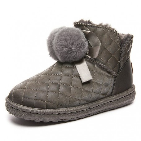 Women Snow Boots Winter Warm Plush Non-Slip Plus Size Female Ankle Boot Flat Comfort Ladies Plus Velvet Cotton Shoe Fashion New