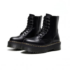 Jadon Women Martens Platform Boots Women Shoes Black Leather Ankle Boots Punk Shoes Thick Bottom Motorcycle Boots De Mujer Jadon Women Martens Platform Boots Women Shoes Black Leather Ankle Boots Punk Shoes Thick Bottom Motorcycle Boots De Mujer