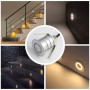 1W Round Wall Lamp Led Indoor Outdoor Stair Light Waterproof IP67 Recessed Step Pathway Wall Corner Lamp Staircase Wall Light