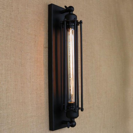Vintage Black Rustic T300 Edison Bulb Wall Light Filament Bulb Included Wall Lamps Metal Lampshade Stair Kitchen Wall Sconce