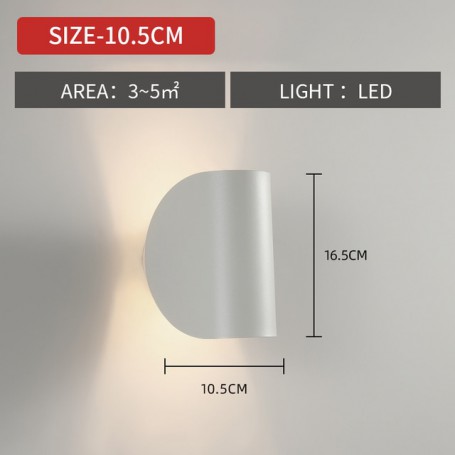 Italian designer wall lamp modern living room creative rotating art hotel exhibition hall wall lamp bedroom bedside lamp red/whi