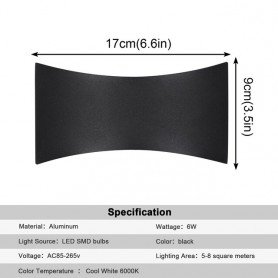 Waterproof LED Wall Lamp Aisle Corridor Lights Modern Bedroom Home Decora Wall Sconce for Outdoor Courtyard Lighting Fixtures Waterproof LED Wall Lamp Aisle Corridor Lights Modern Bedroom Home Decora Wall Sconce for Outdoor Courtyard Lighting Fixtures