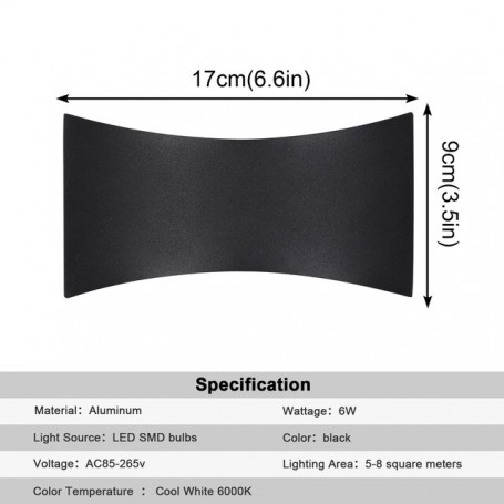 Waterproof LED Wall Lamp Aisle Corridor Lights Modern Bedroom Home Decora Wall Sconce for Outdoor Courtyard Lighting Fixtures