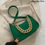 Luxury Brand Leather Handbags Metal Chain Shoulder Bag Women Office Party Handbag Elegant Ladies Fashion Diamond Clutch Bags