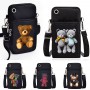 Women Mobile Phone Waterproof Messenger Bag Purse Wild Mini Bear Series Wrist Pack