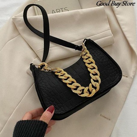 Luxury Brand Leather Handbags Metal Chain Shoulder Bag Women Office Party Handbag Elegant Ladies Fashion Diamond Clutch Bags