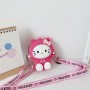 Hello Kitty Cartoon Shoulder Bags Sanrio My Melody Anime Modeling Silicone Crossbody Bag Girls Kawaii Mini Coin Purse Kids Gifts