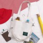 Women Canvas Shoulder Bag Letter Printing  Ladies Shopping Bags Cotton Cloth Fabric Grocery Handbags Tote Books Bag For Girls