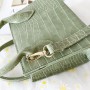 Women's Mini Crossbody Bag PU Leather Shoulder Bag 2021 Girl Shopper Purse Fashion Casual Solid Color Crocodile Pattern Handbags