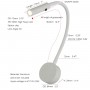 1W 3W Gooseneck Flexible LED Reading Wall Lights With Switch Adjustable Bedroom Bedside Sconces Wall Mounted Study Lamps Fixture