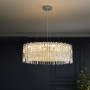 Modern Crystal Chandelier For Living Room Luxury Dining Room Chrome Round Hanging Light Fixture Home Decor Bedroom Led Lamp