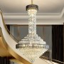 New shell crystal chandelier living room chandelier hollow hall long chandelier Villa hotel lobby decorative lighting