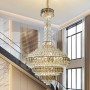 New shell crystal chandelier living room chandelier hollow hall long chandelier Villa hotel lobby decorative lighting