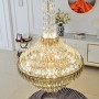 New shell crystal chandelier living room chandelier hollow hall long chandelier Villa hotel lobby decorative lighting