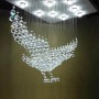 Large size bird Modern LED crystal chandeliers lights chandeliers lamps hall lights eagle lighting