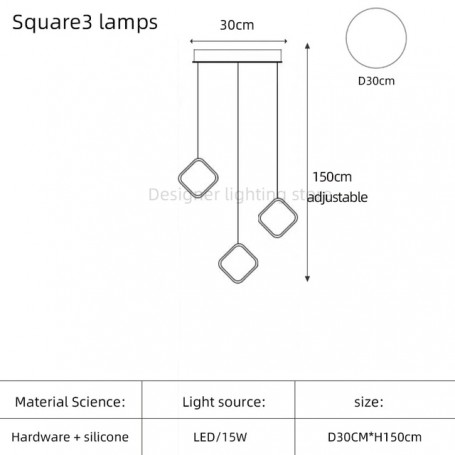 Nordic simple study living room Art Chandelier duplex villa Loft Hotel Classic lamps LED ring bedroom restaurant family lighting