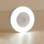 LED Touch Sensor Night Lights 3 Modes Magnetic Base Wall Light USB Rechargeable Round Portable Dimming Soft Light Night Lamp