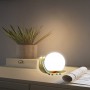 LED Metal Snail Desk Lamp Touch Dimming Table Light USB Rechargeable Wireless Decor Night Light Portable Desktop Bedside Lamp