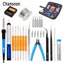Chanseon EU/US Plug 60W Adjustable Temperature Electric Soldering Iron Kit welding Tip Solder Wire Portable Welding Repair Tool