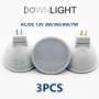 3PCS LED Spotlight bulb MR16 GU5.3 low pressure AC/DC 12V  Light Angle 120 degrees Suitable for kitchen, study, living room
