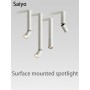Saiyo LED Spotlights Surface Mounted Ceiling Lamp Adjustable Aluminum White Black COB 7W 12W For Home Kitchen Indoor Lighting