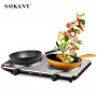 SOKANY Electric Stove 2000W Large Firepower 2 Hot Burner Temperature Controls Heating Hot Plate Kitchen Machine 5102