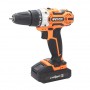Lit 18V rechargeable battery screw drill + drill bits + screwdriver tips