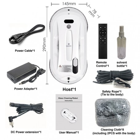 Window cleaning robot Large suction anti-fall robot with automatic water spray function Window glass tile wall cleaning tool