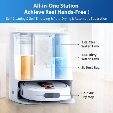 ROIDMI EVA Robot Vacuum Cleaner Sweeping ,Vacuuming, Mopping 3 in1 Automatic Dust Collection Smart Home Cleaning Products