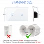 DAJIMEI Wifi Smart Switches 2/4/6Gang Light Sensor Switch Crystal Class Wall Touch Switch Work with Tuya Google Smart Life
