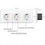 DAJIMEI ZigBee EU Wall Plug Smart Power Triple Sockets 3 outlets Work With Tuya Gateway Smart Life Alexa Home Improvement