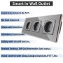 DAJIMEI ZigBee EU Wall Plug Smart Power Triple Sockets 3 outlets Work With Tuya Gateway Smart Life Alexa Home Improvement
