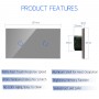 DAJIMEI Wall Touch Switch 2/4/6 Gang 1 Way EU Standard Touch Sensor Switches Glass Panel for Home Improvement