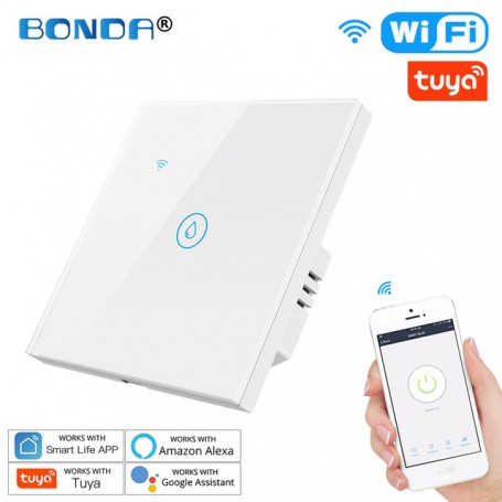 Wifi Smart Boiler Switch Water Heater 20A Tuya EU/US/Brazil Standard App Control Timer Voice Alexa Google Home Luxuray Glass