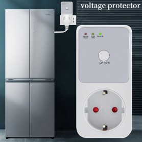 Automatic Voltage Protector Socket Switcher VAC 220V Power Surge Safe Protector EU Plug Socket Voltage Safe Refrigerator Protect Automatic Voltage Protector Socket Switcher VAC 220V Power Surge Safe Protector EU Plug Socket Voltage Safe Refrigerator Protect