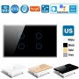 US Wifi Wall Touch Switch, Wireless Smart Tuya Control Light Switch,2/3 Way, Glass Panel Touch-Sensor Interruptore 1/2/3/4 Gang