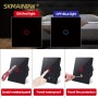 Eu Ac100-240 Wall Switch Golden Black White Crystal Glass Power Led Light Switch Touch Switch 1/2/3 Gang Interruttore