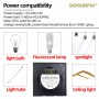 Skmainpw Eu Uk Wireless Switch Remote Control RF433 Golden Black White Crystal Glass Light Wall Touch Switch 1/2/3 Gang