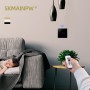 Skmainpw Eu Uk Wireless Switch Remote Control RF433 Golden Black White Crystal Glass Light Wall Touch Switch 1/2/3 Gang